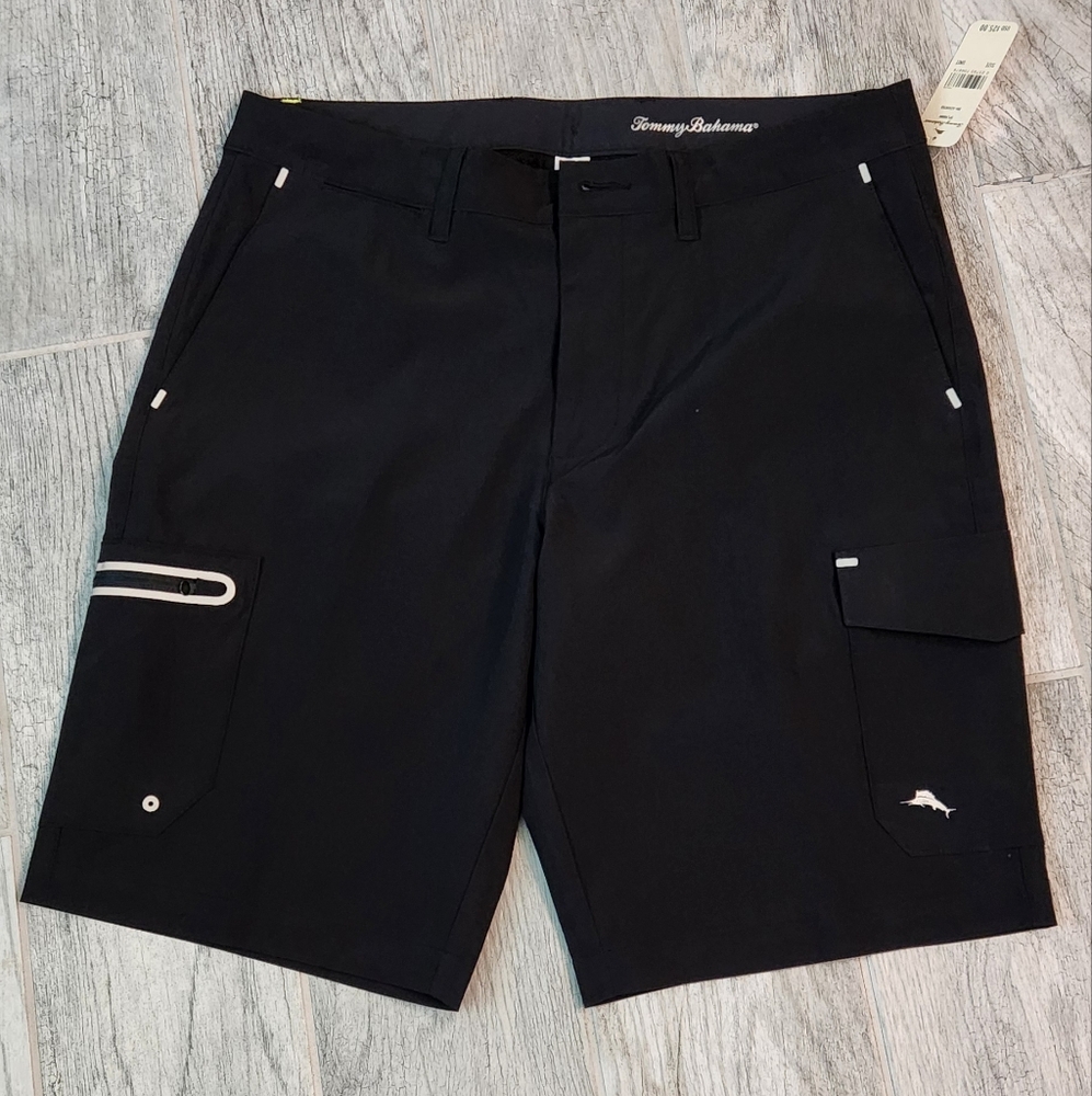 Tommy Bahama Black Cargo Shorts NWT